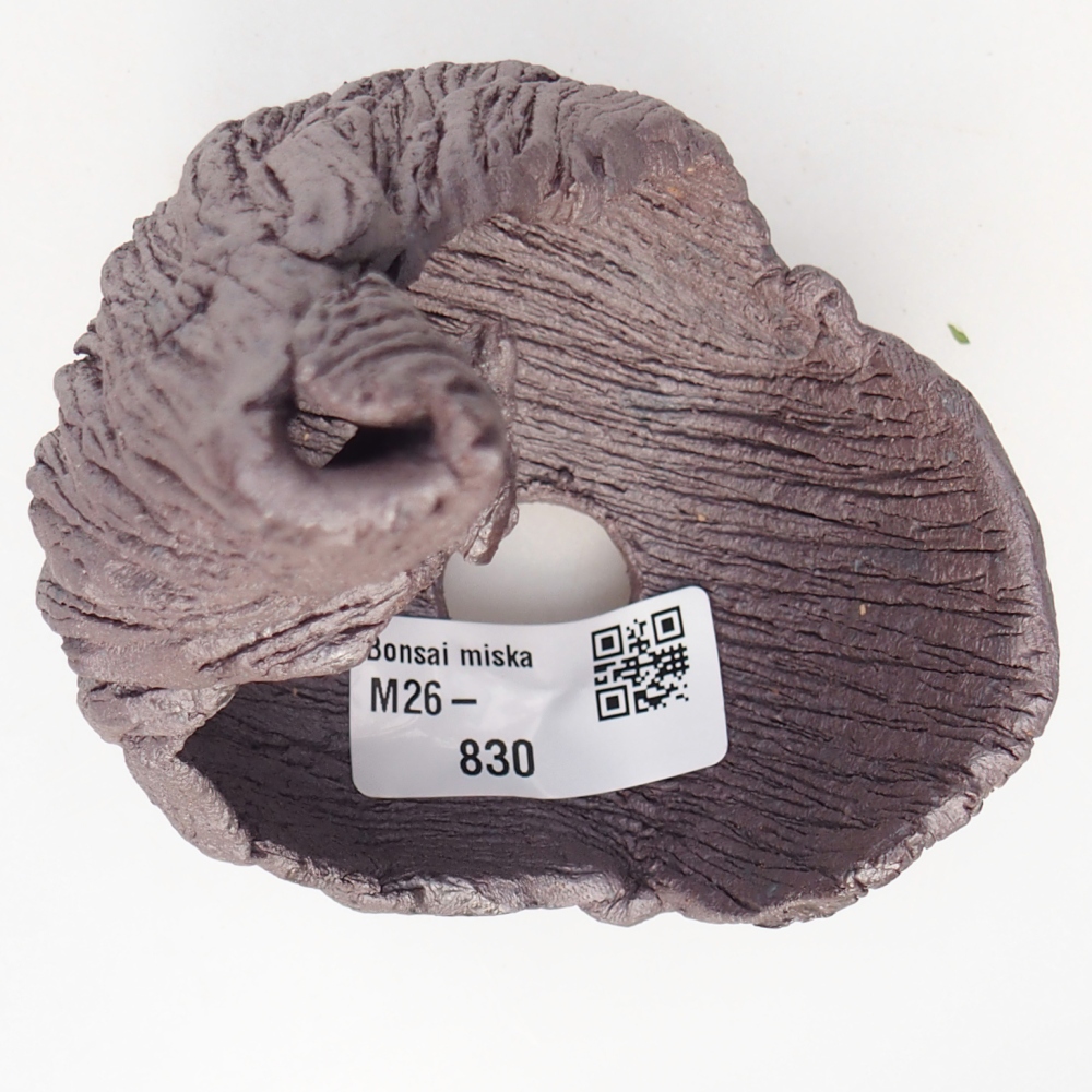 Keramische schaal 8 x 9 x 12,5 cm , metaalkleur