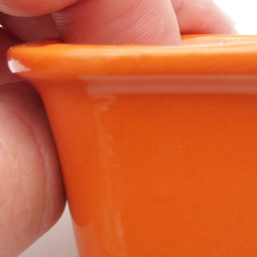 Mini bonsaischaal 6 x 6 x 4,5 cm, oranje