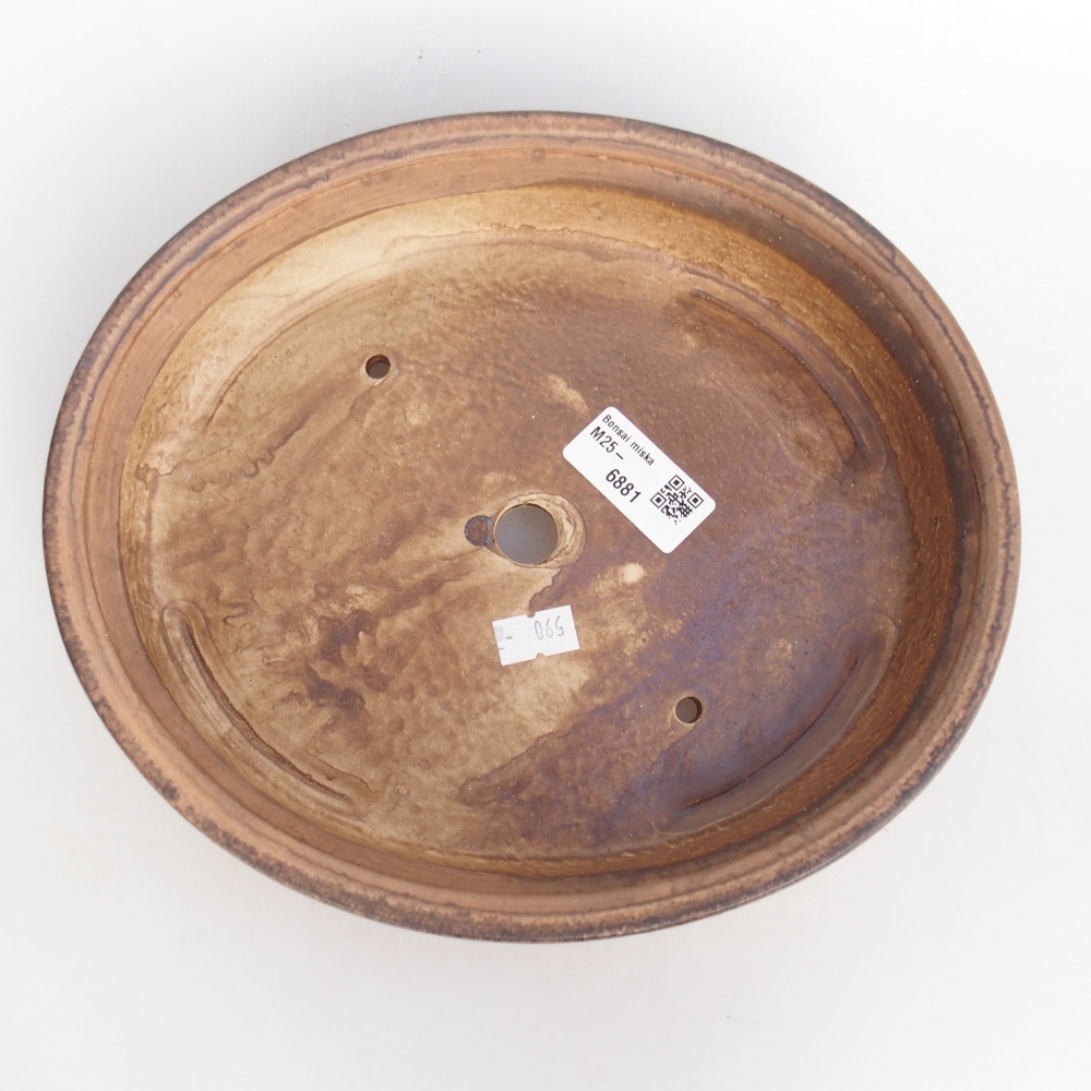 Bonsaischaal van keramiek 24 x 20,5 x 5 cm, roze