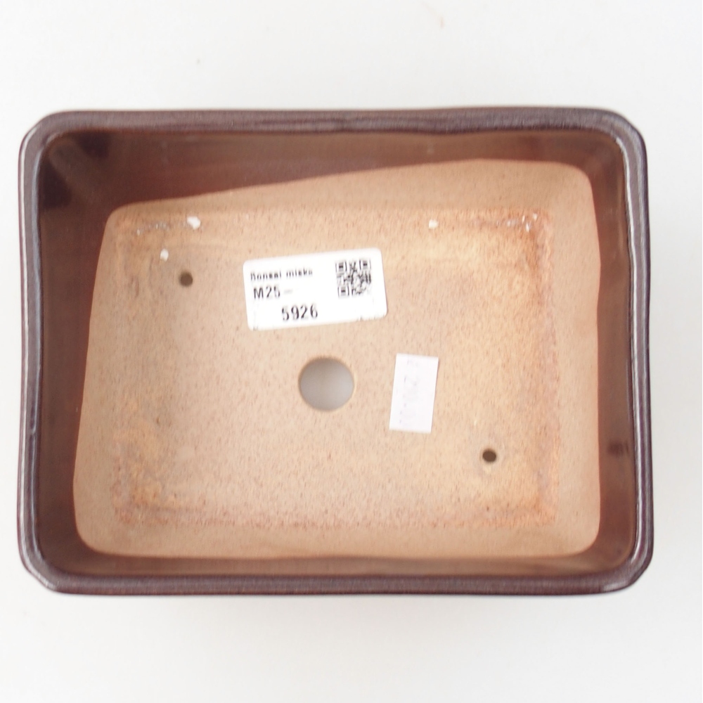 Bonsaischaal van keramiek 22 x 17 x 5 cm, groen