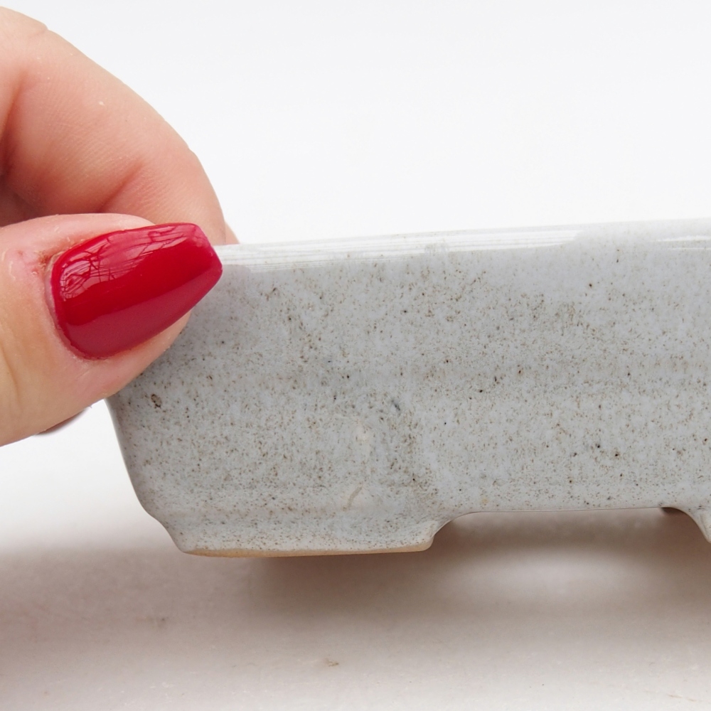 Bonsaischaal van keramiek 26 x 26 x 8 cm, kleur rood