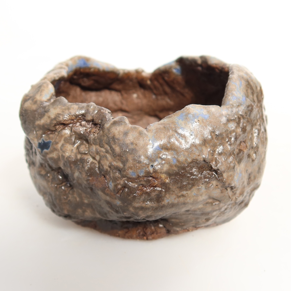 Keramische schaal  7 x 7 x 5,5 cm, kleur blauwbruin