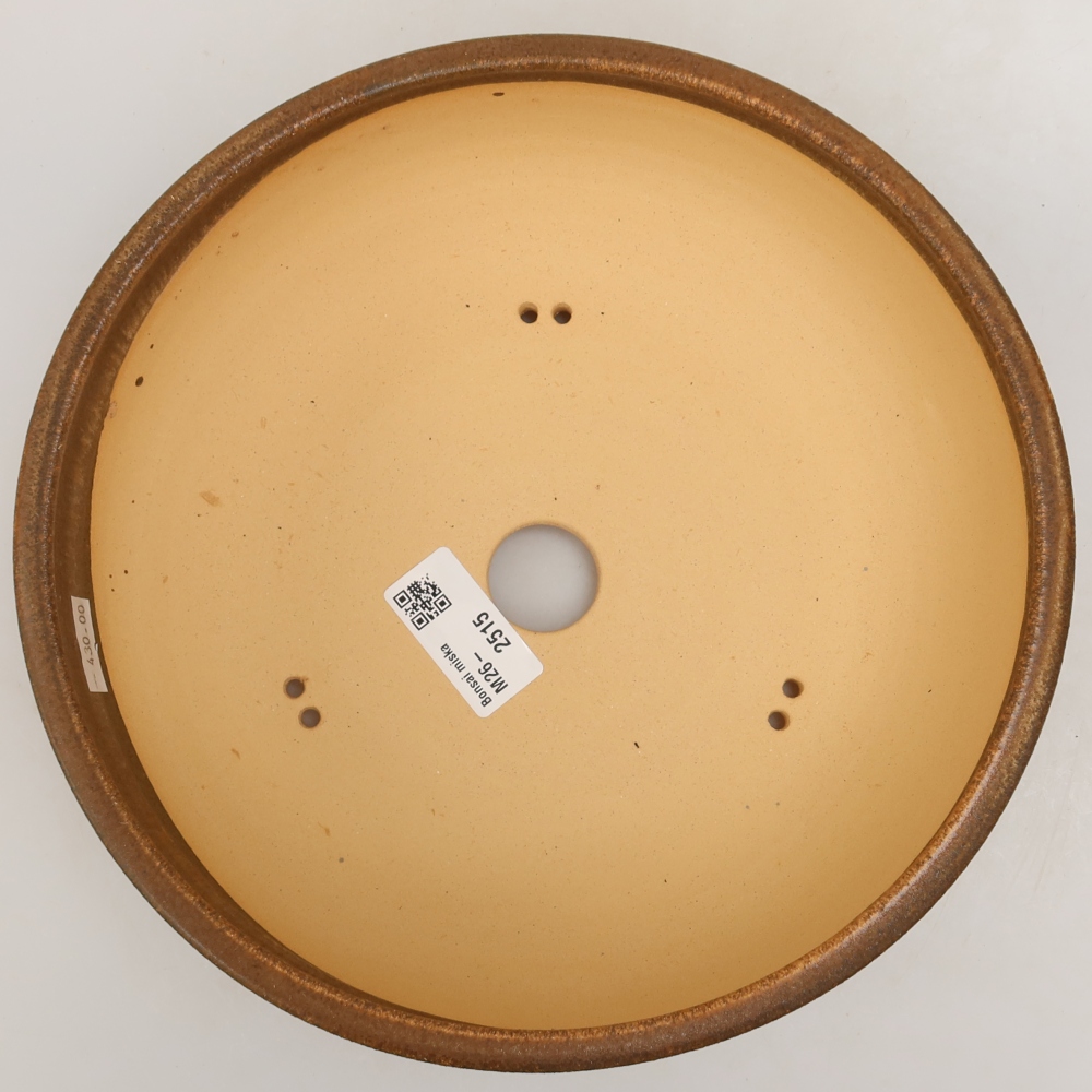 Keramische bonsaipot 22,5 x 22,5 x 7 cm, kleur bruin