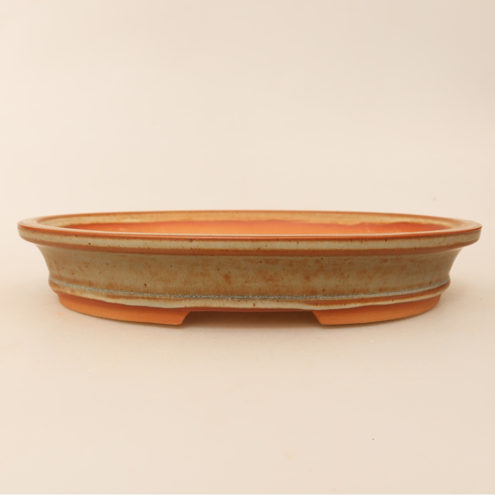 Keramische schaal  21 x 14,5 x 3,5 cm, kleur: beige