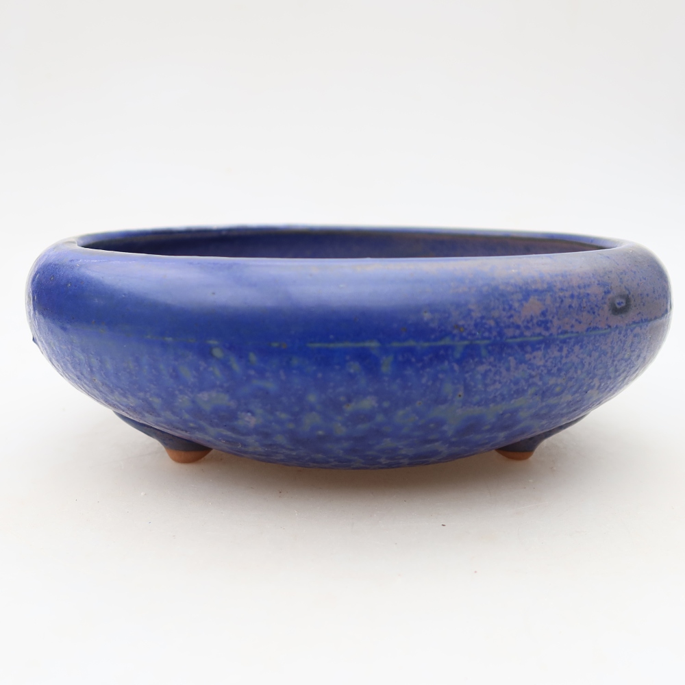 Keramische bonsaischaal 20 x 20 x 7,5 cm, kleur: blauw