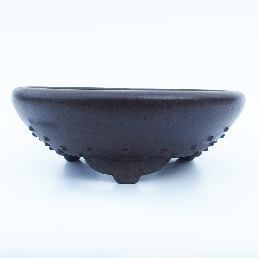 Kom 29 x 29 x 9,5 cm bruin oker