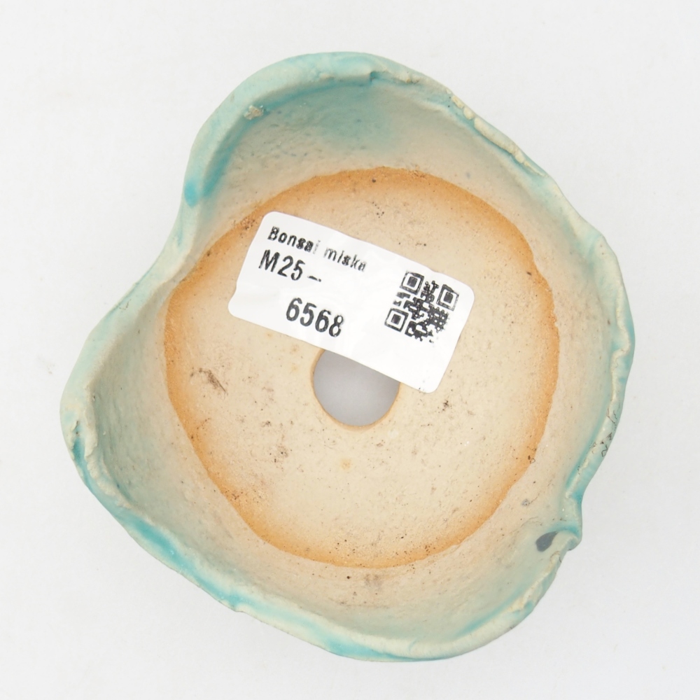 Schelp van keramiek 8,5 x 8 x 5 cm , kleur blauw