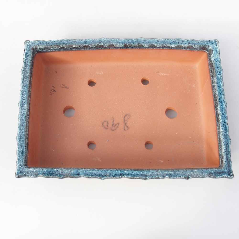 Kom 32 x 22,5 x7 cm blauw en wit