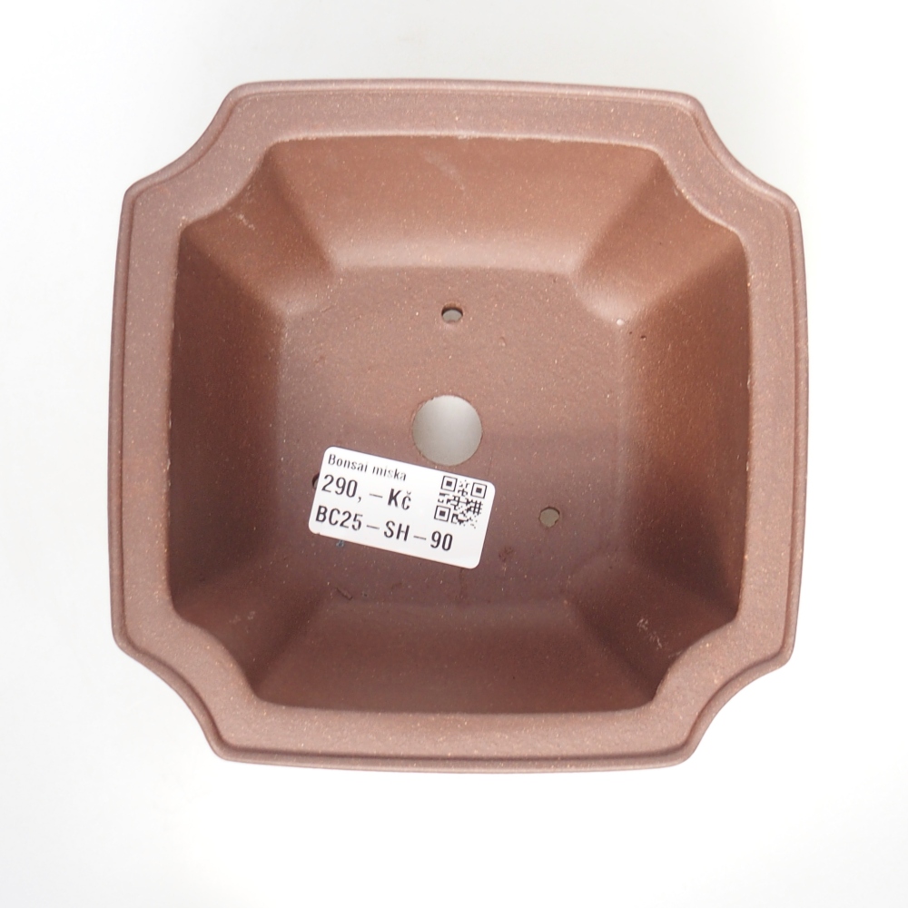 Kom 14 x 14 x 7 cm bruin