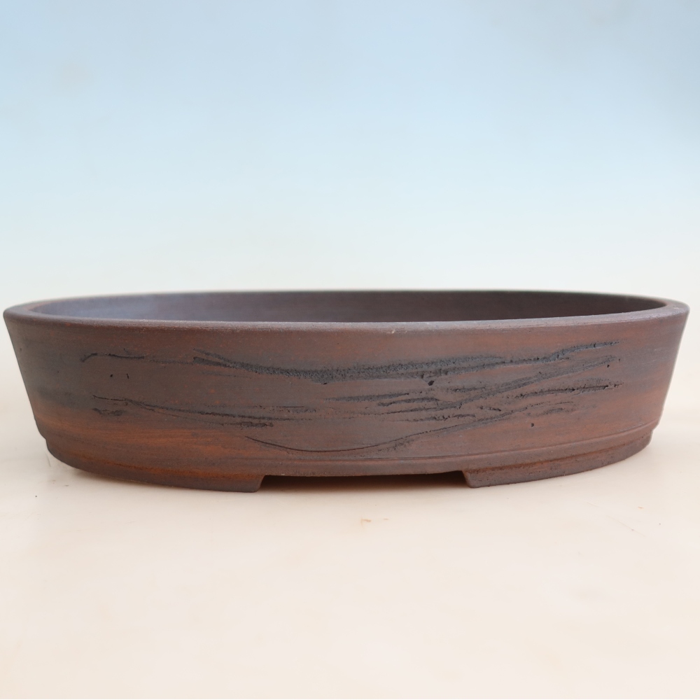 Keramische bonsaipot 37,5 x 30 x 7 cm, kleur bruin