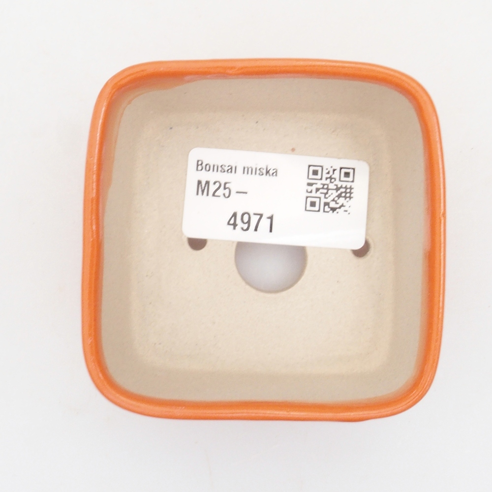 Mini bonsaischaal 7 x 7 x 4 cm, oranje