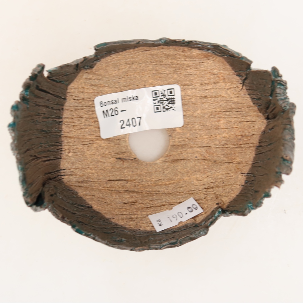 Keramische schaal  10 x 8,5 x 7,5 cm, kleur groen