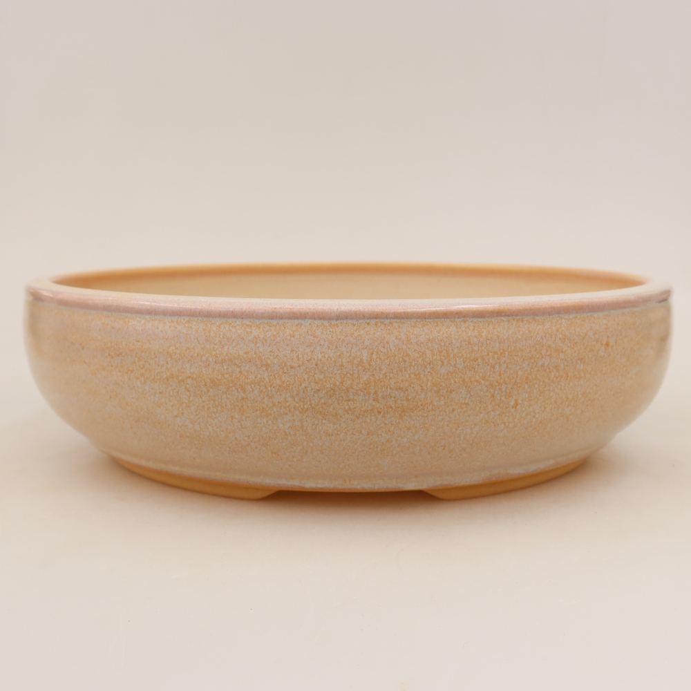 Keramische bonsaipot 27 x 27 x 6,5 cm, kleur beige