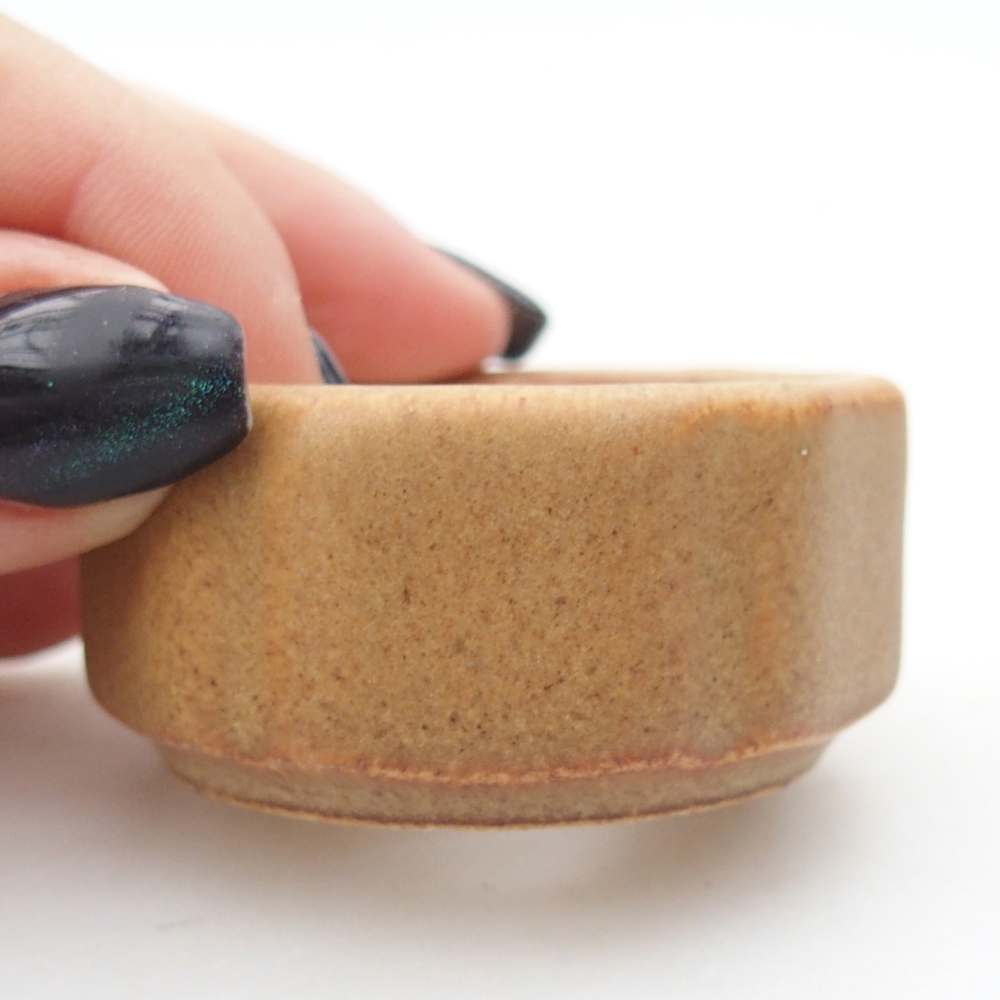 Mini bonsaischaal 4,5 x 4,5 x 2,5 cm, bruin