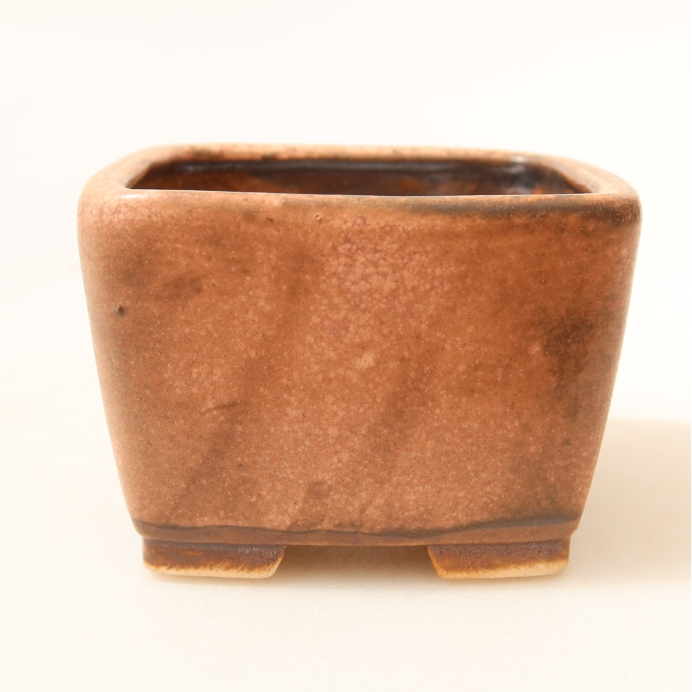 Keramische bonsaipot 6,5 x 6,5 x 4,5 cm, kleur roze