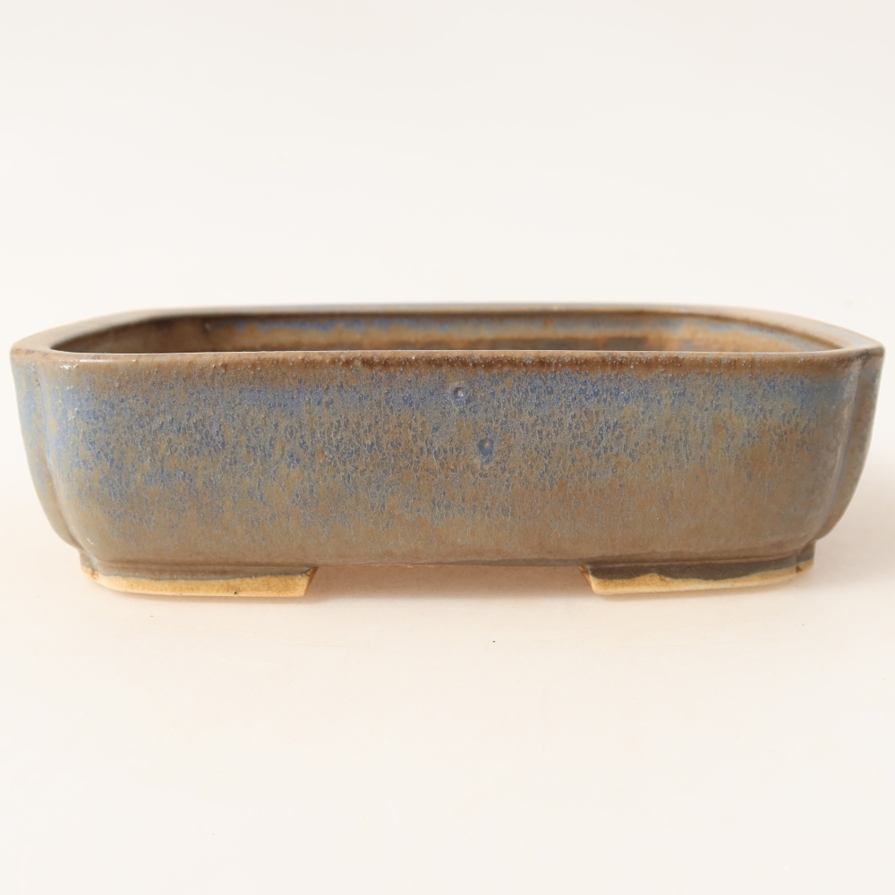 Keramische bonsaipot 18 x 14 x 4,5 cm, kleur: blauw