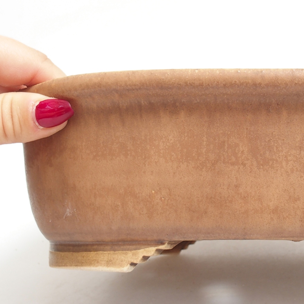 Bonsaischaal van keramiek 25 x 21 x 7,5 cm, roze