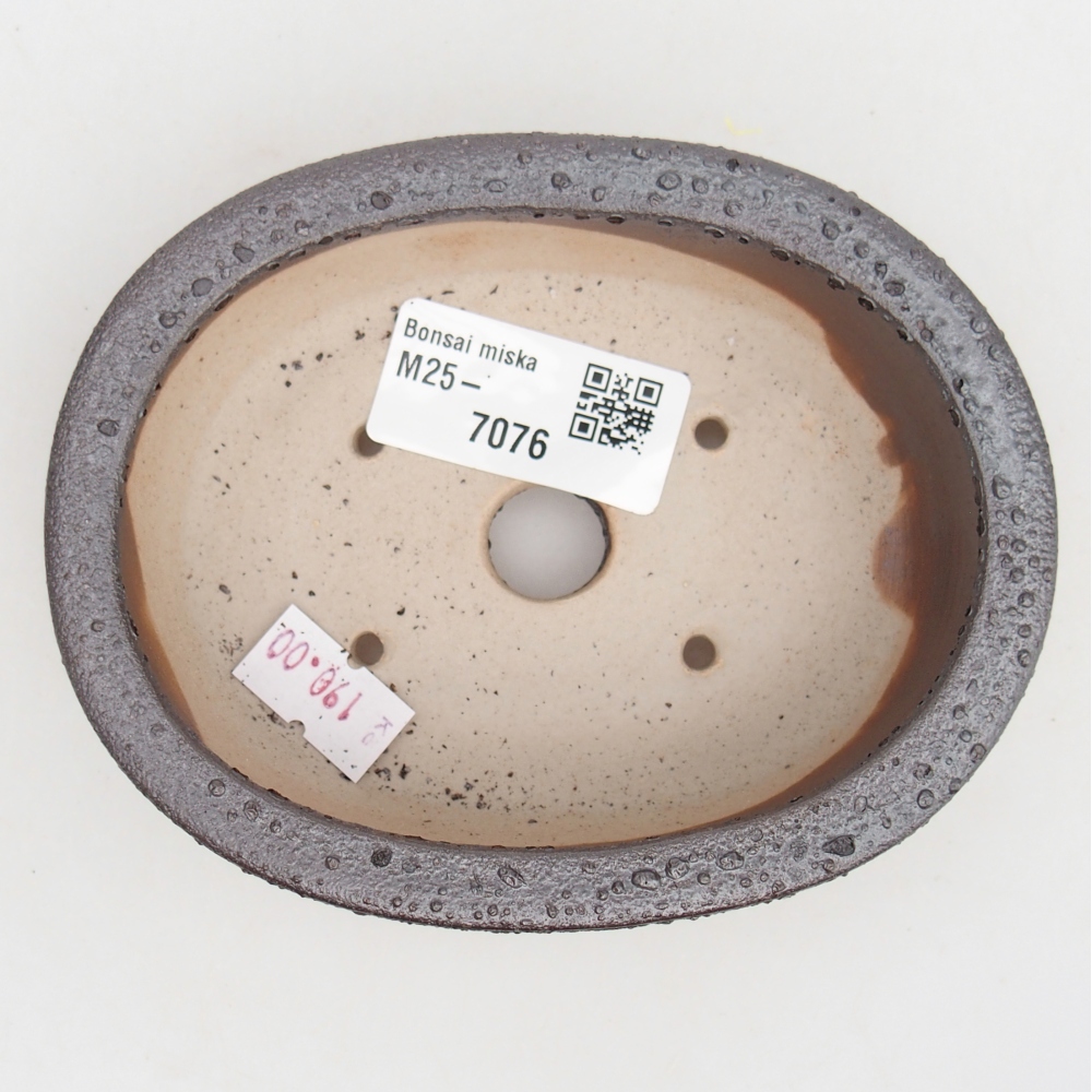 Bonsaischaal van keramiek 26 x 26 x 8 cm, kleur rood