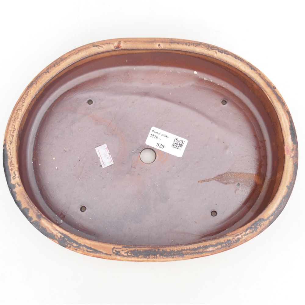 Bonsaischaal van keramiek 27 x 21 x 5 cm, roze