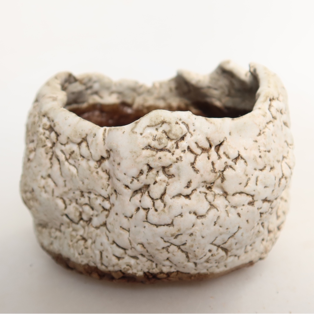 Keramische schaal  7 x 7 x 6 cm, kleur: wit