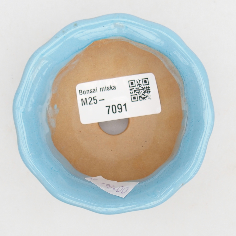 Bonsaischaal van keramiek 26 x 26 x 8 cm, kleur rood