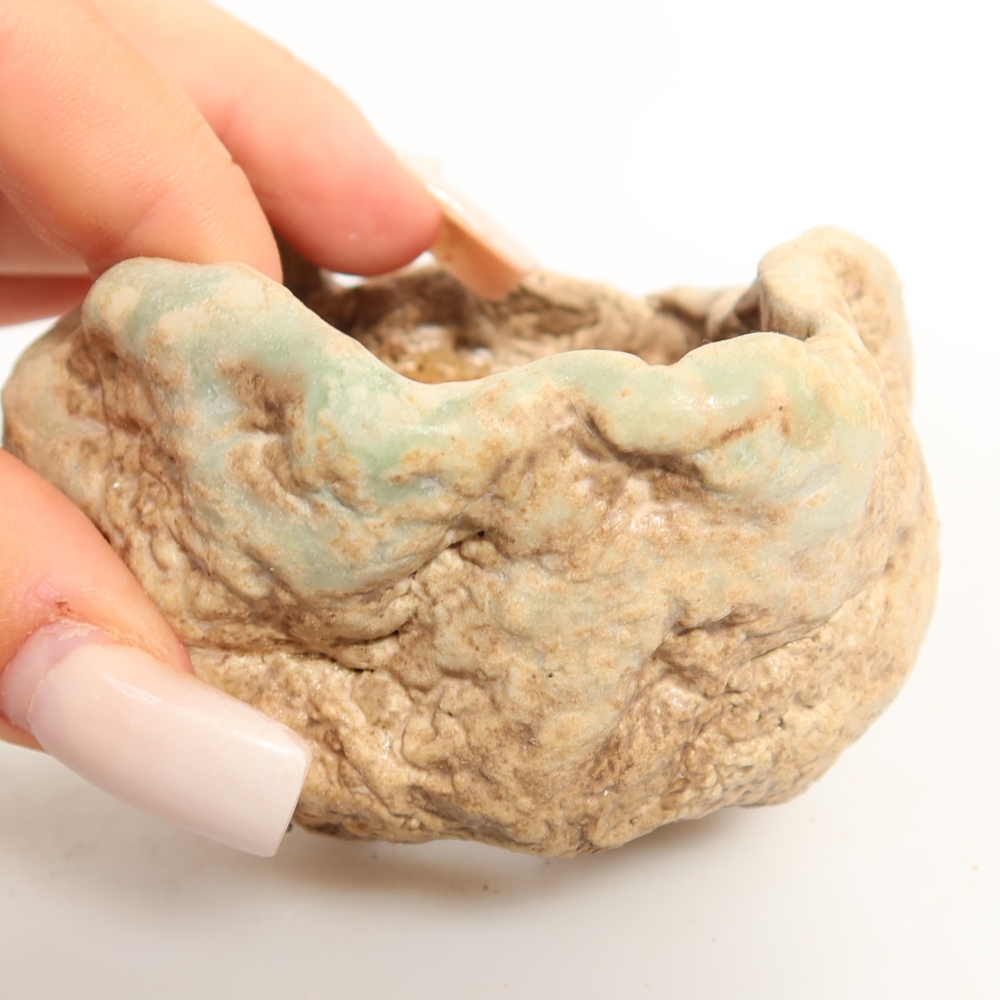 Keramische schaal  8 x 7 x 5,5 cm, kleur groen