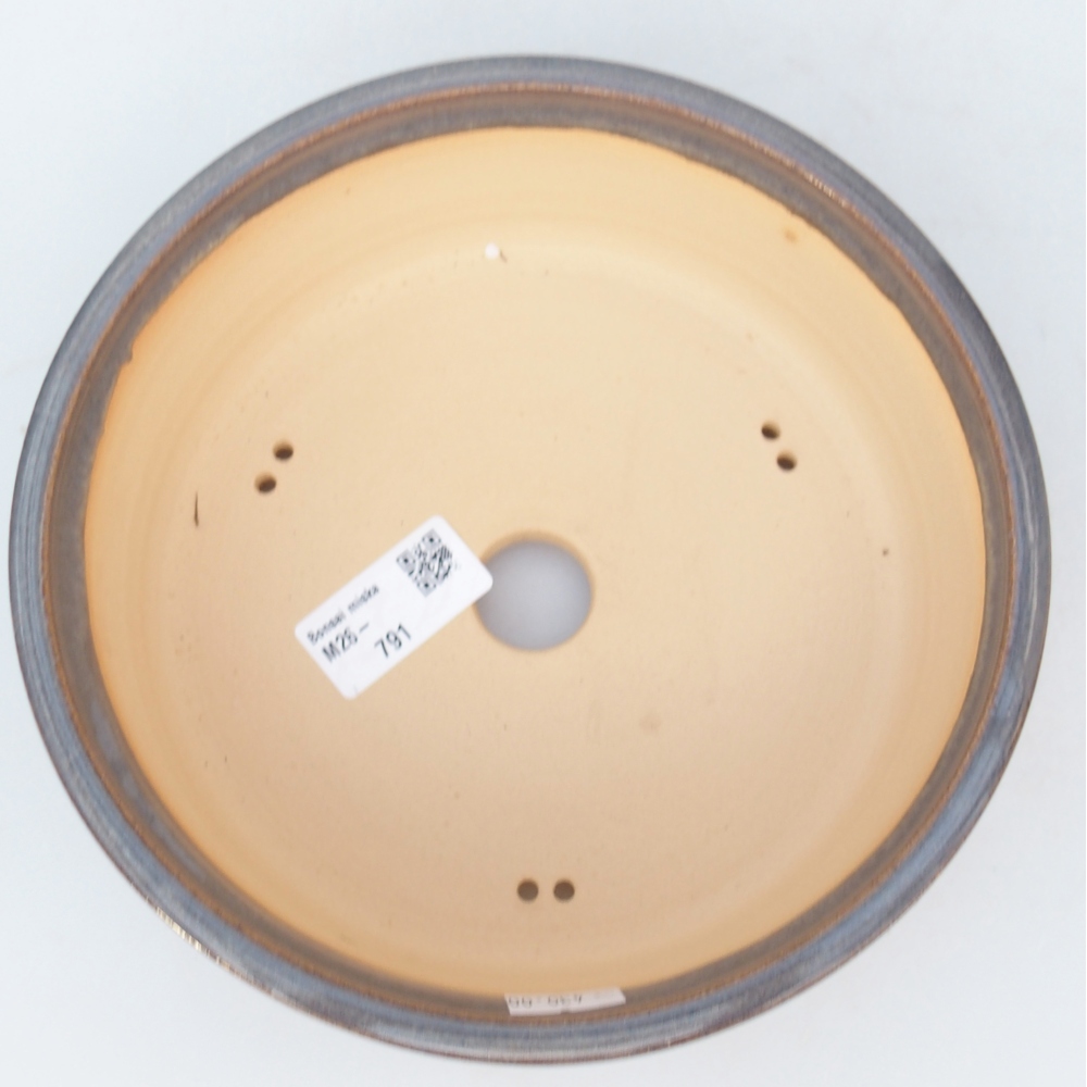 Bonsaischaal van keramiek 19 x 19 x 6,5 cm, grijs