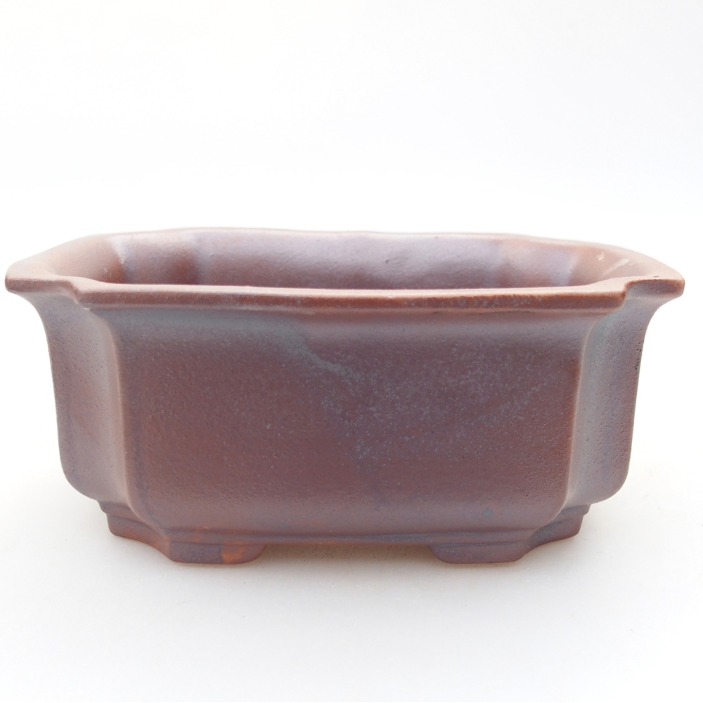 Bonsaischaal van keramiek 12 x 9 x 5 cm, metaalkleur