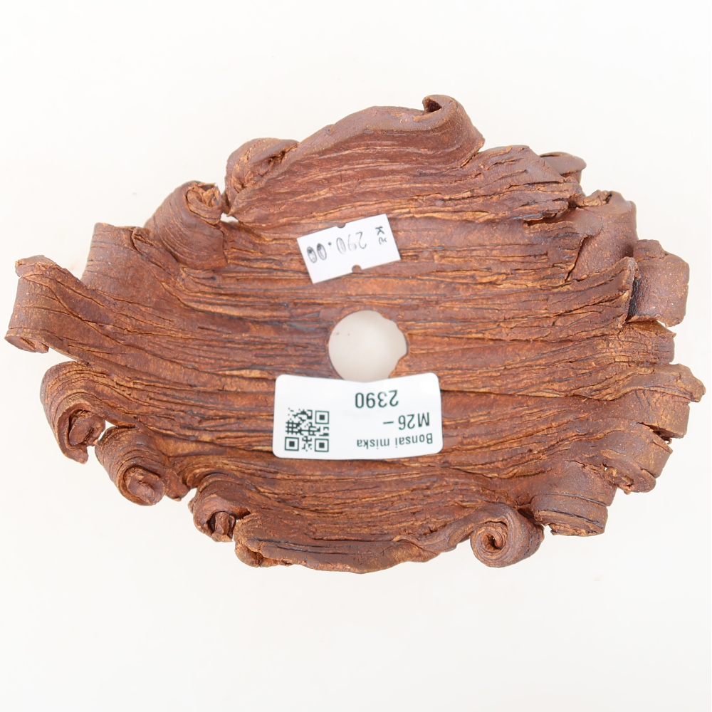 Keramische schaal  13,5 x 10,5 x 7 cm, kleur bruin
