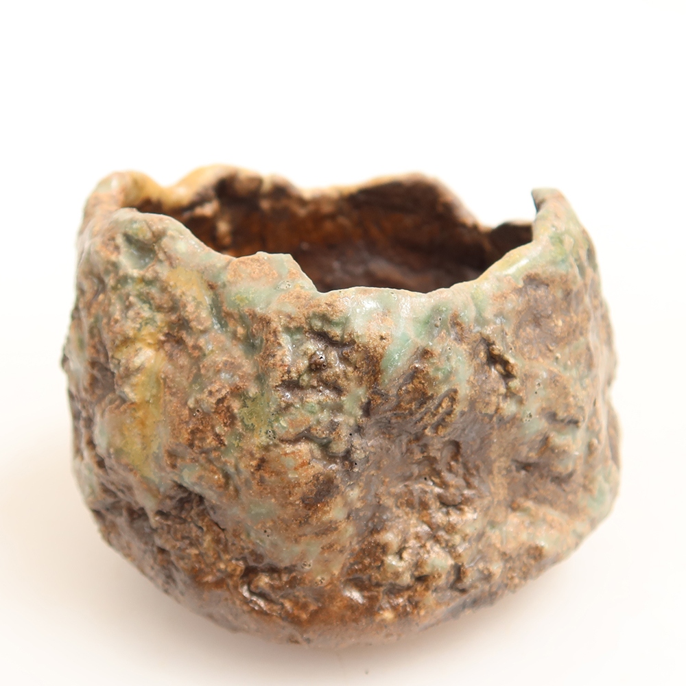 Keramische schaal  6 x 5,5 x 5,5 cm , kleur groen