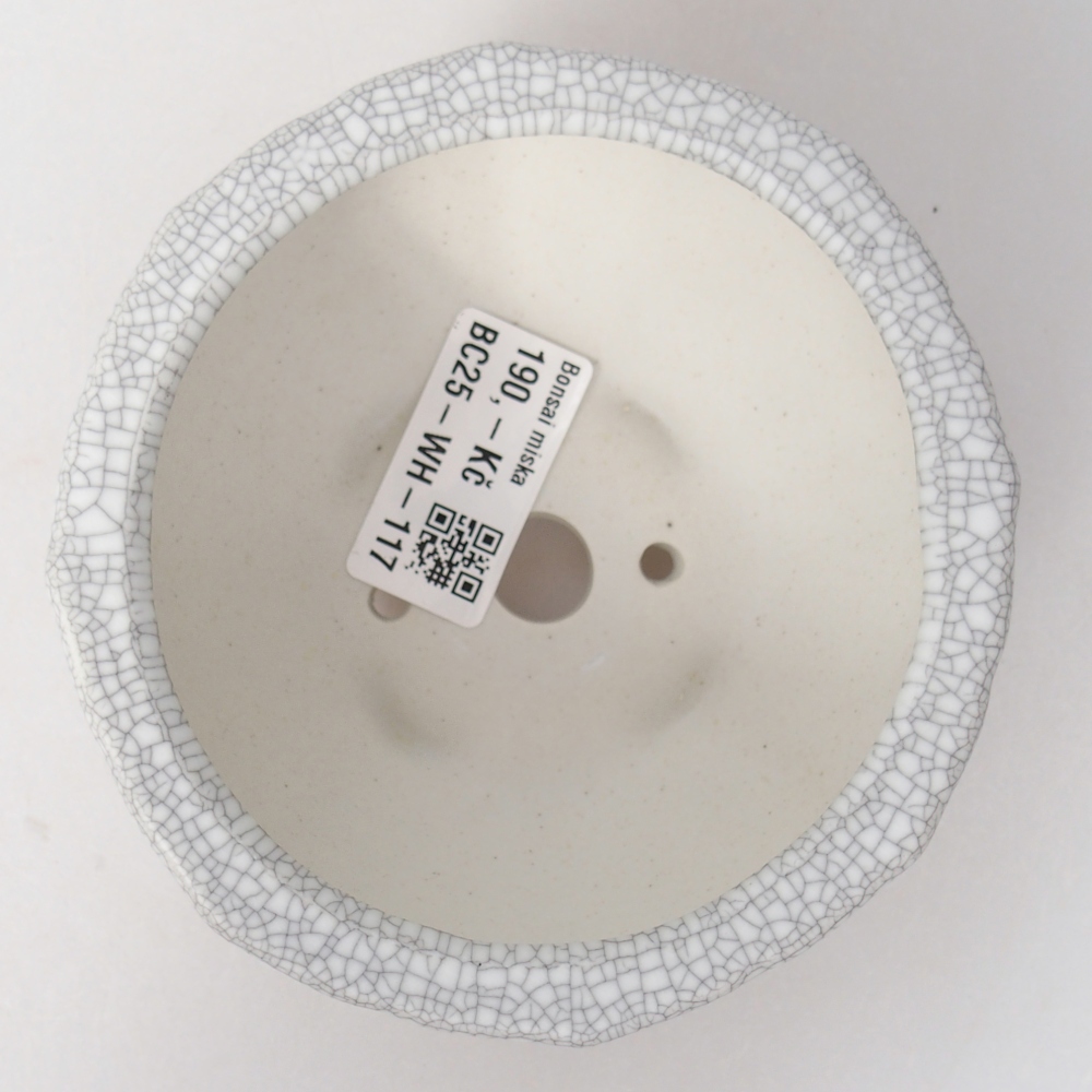 Bonsaischaal van keramiek 11 x 11 x 5,5 cm, raku kleur