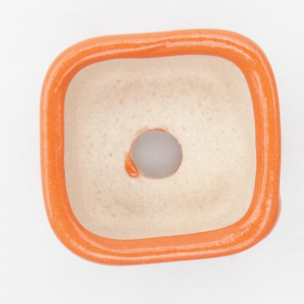 Mini bonsaischaal 2,5 x 2,5 x 1,5 cm, oranje