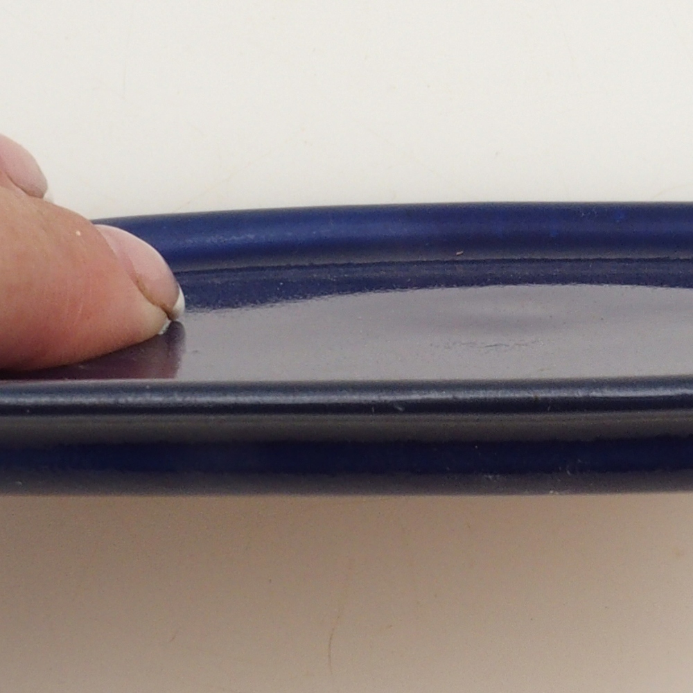 Keramisch schoteltje H11 - 11,5 x 9,5 x 1 cm - blauw