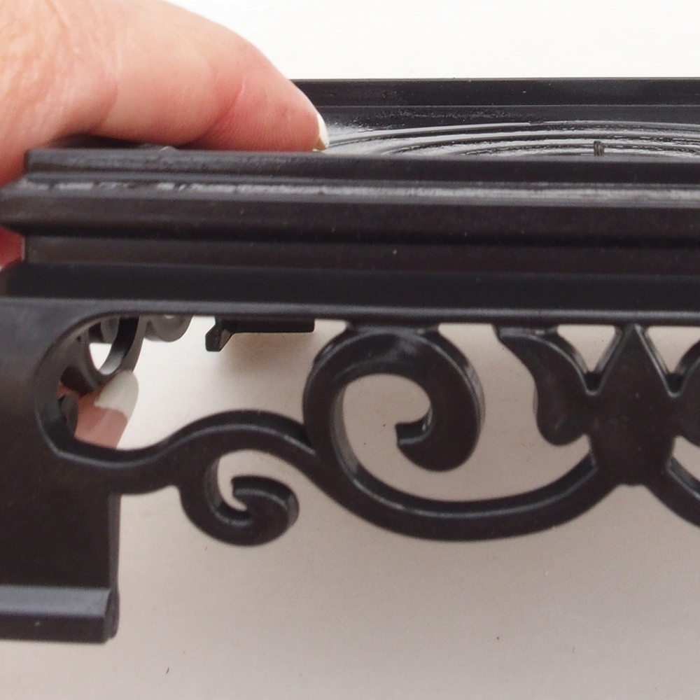 Bonsai tafel kunststof vierkant 12,5 x 12,5 x 4 cm, kleur zwart