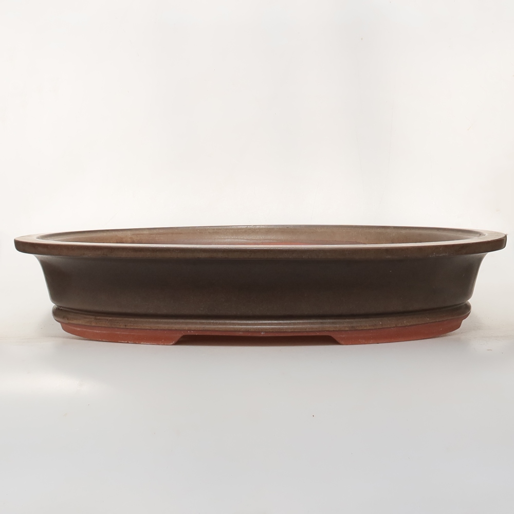 Keramische schaal  46 x 36 x 8,5 cm, kleur bruin