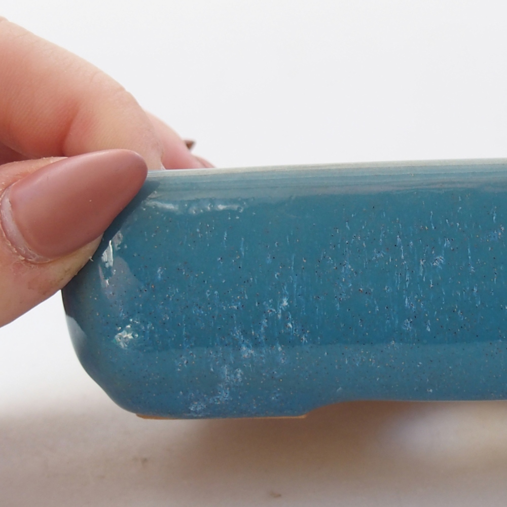 Bonsaischaal van keramiek 26 x 26 x 8 cm, kleur rood