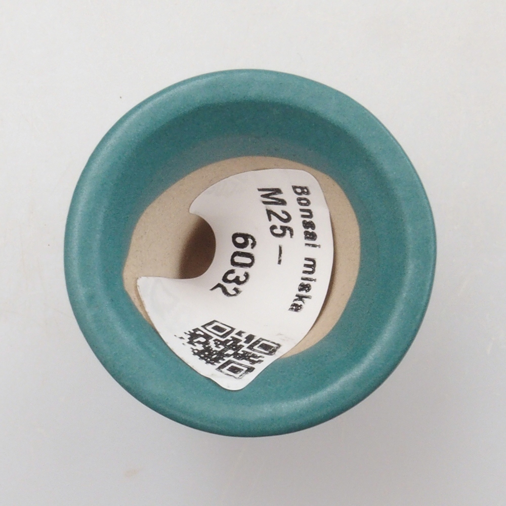 Bonsaischaal van keramiek 6,5 x 5,5 x 4 cm, kleur blauw