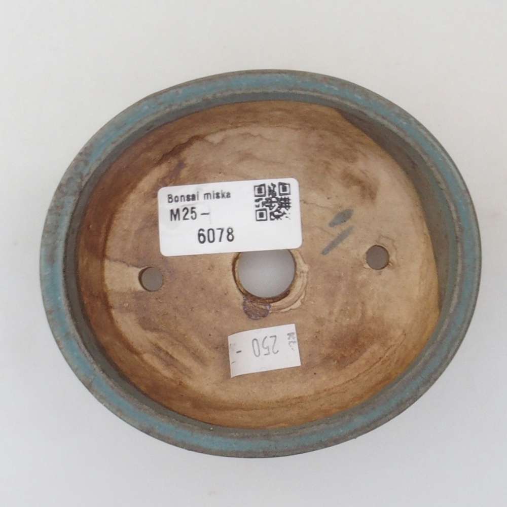 Bonsaischaal van keramiek 10 x 8,5 x 4 cm, bruin