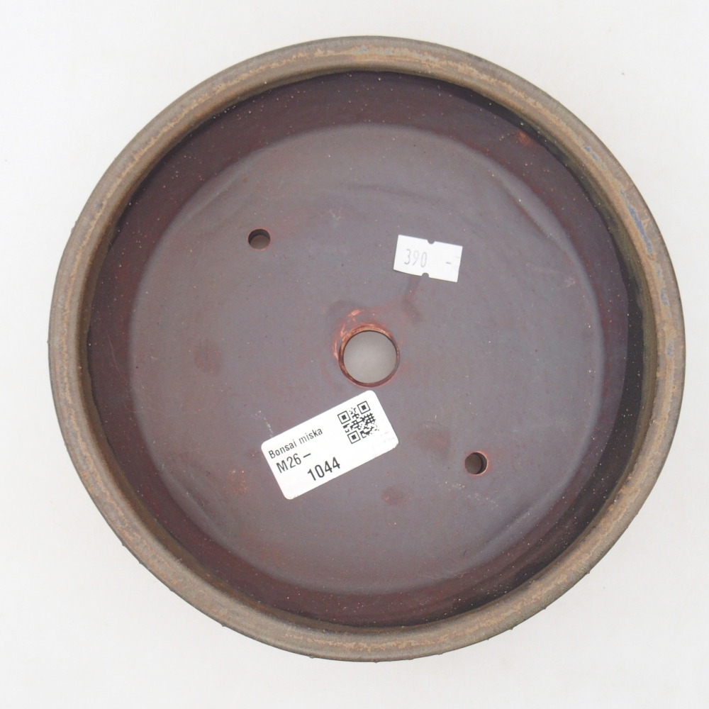 Bonsaischaal van keramiek 17,5 x 17,5 x 5 cm, bruin
