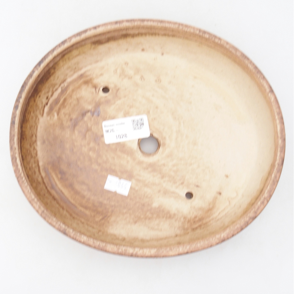 Bonsaischaal van keramiek 22,5 x 20 x 4,5 cm, roze