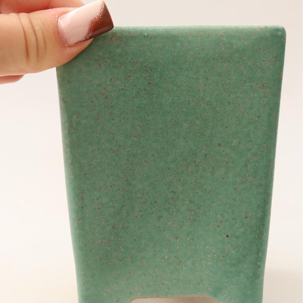 Keramische bonsaipot 9 x 9 x 11,5 cm, kleur: groen