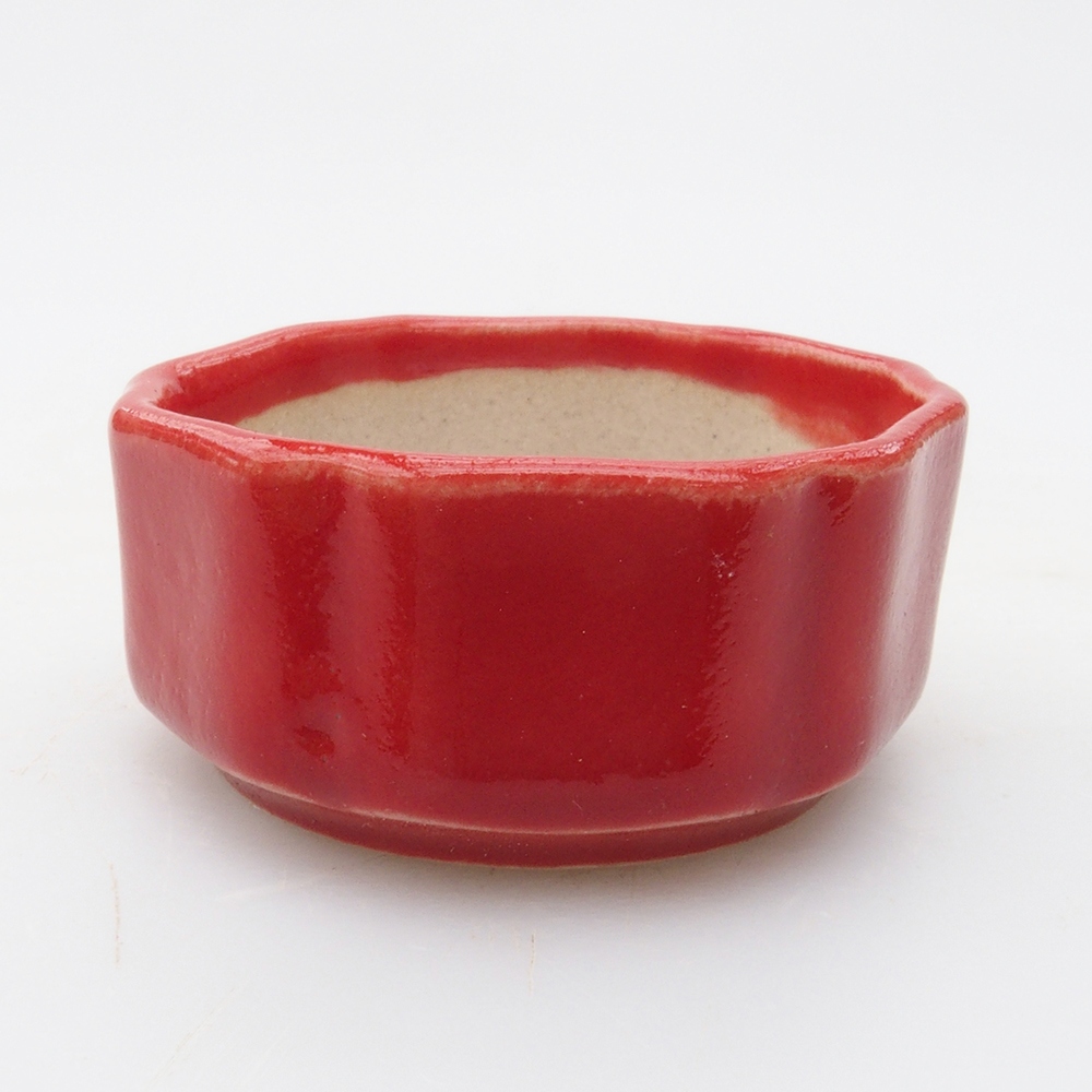 Mini bonsaischaal 4,5 x 4,5 x 2 cm, kleur rood