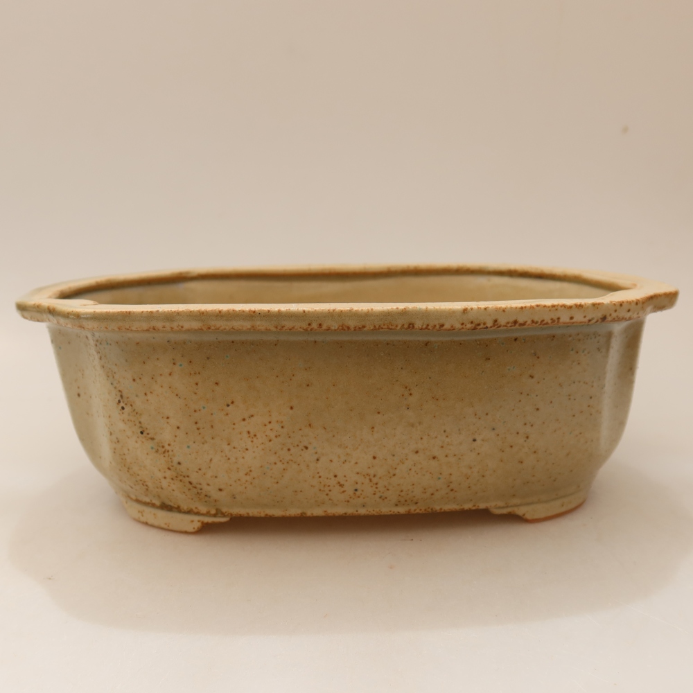 Bonsaischaal van keramiek 23 x 19 x 7 cm, bruin