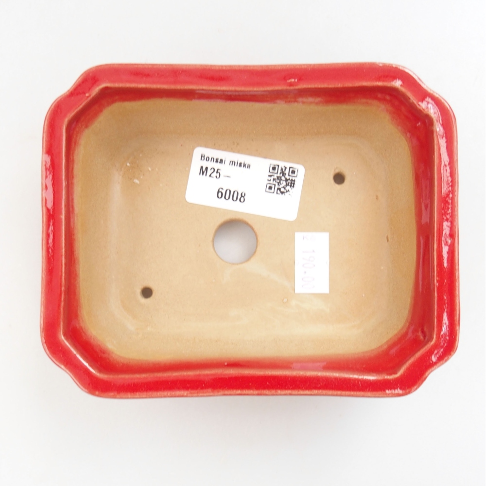 Bonsaischaal van keramiek 22 x 17 x 5 cm, groen