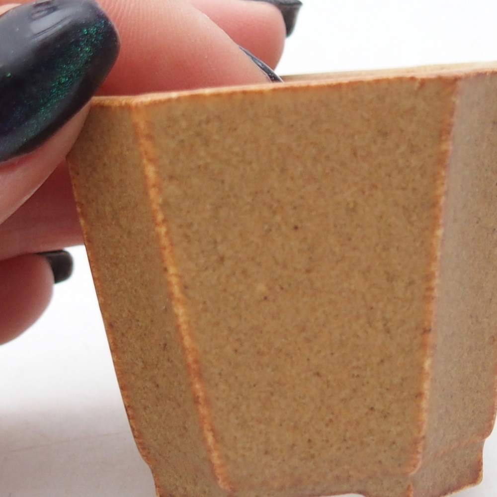 Mini bonsaischaal 4,5 x 4,5 x 4 cm, bruin