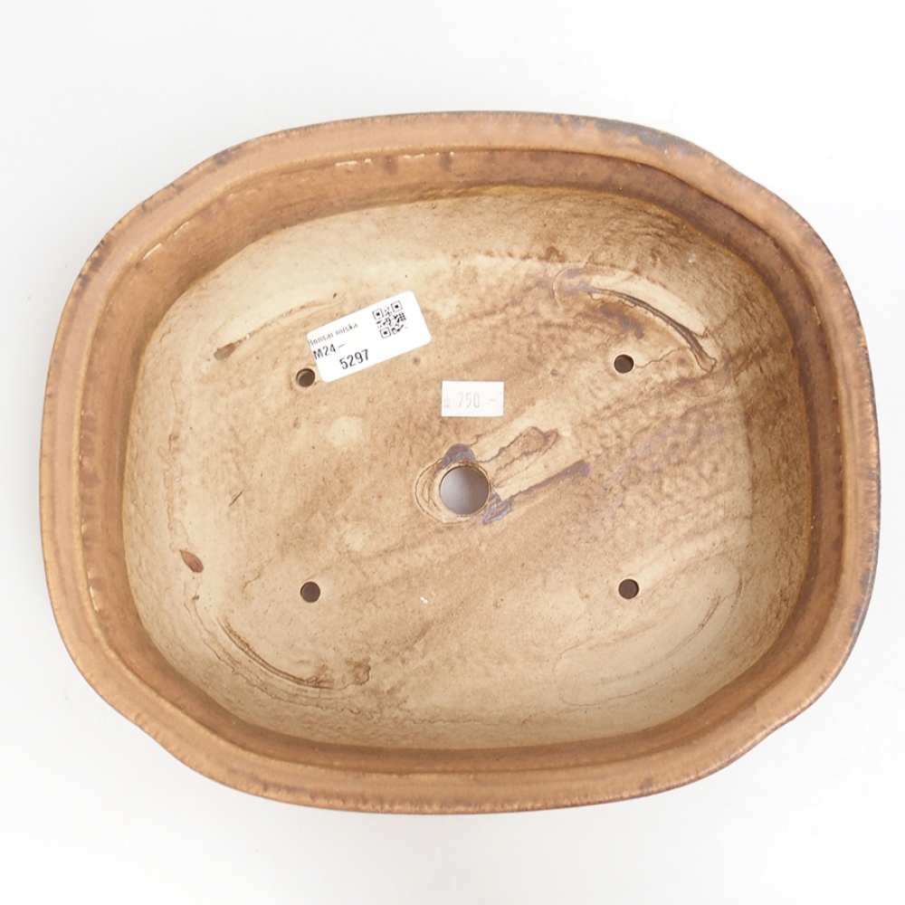 Bonsaischaal van keramiek 25 x 21 x 7,5 cm, roze