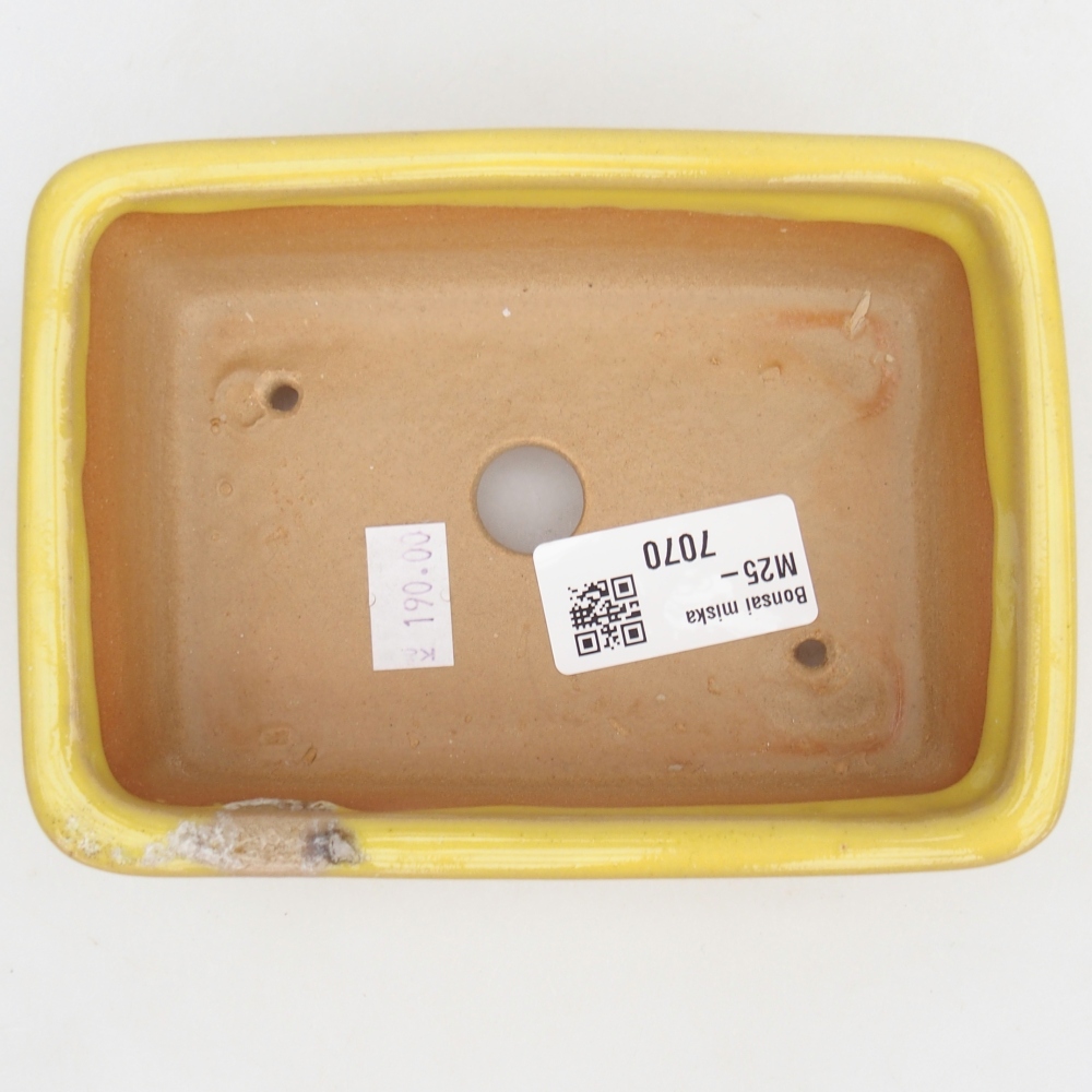 Bonsaischaal van keramiek 26 x 26 x 8 cm, kleur rood