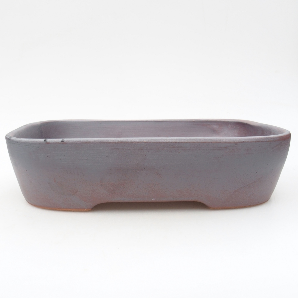 Bonsaischaal van keramiek 23 x 17,5 x 5,5 cm, metaalkleur