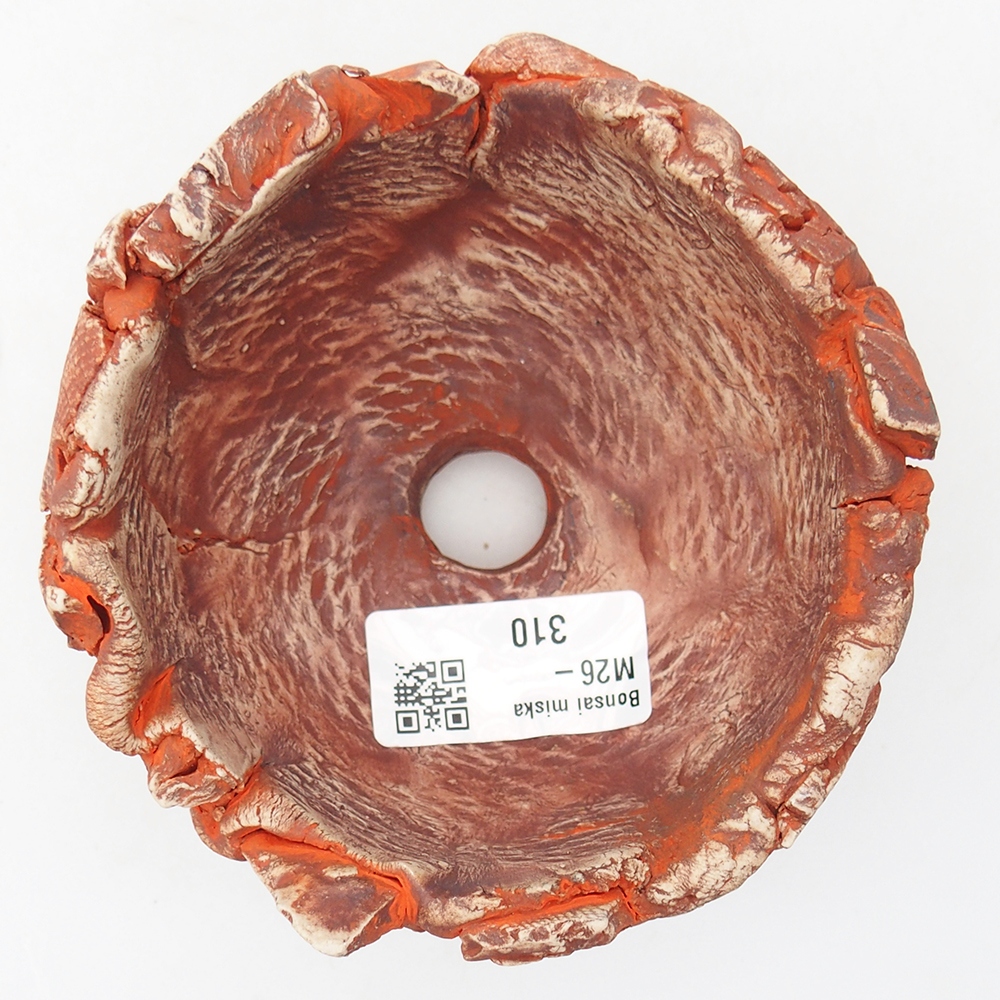 Keramisch Schelp 11 x 11 x 6,5 cm , kleur oranje