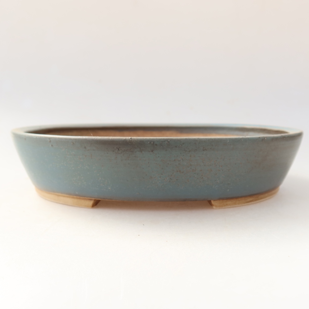 Keramische bonsaipot 21 x 19 x 4,5 cm, kleur: blauw